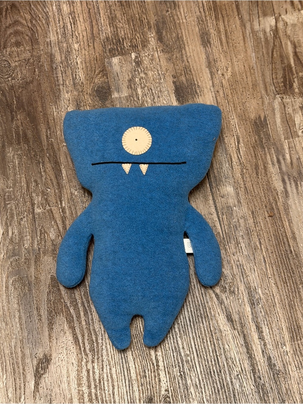 Vintage Ugly Doll Classic WEDGEHEAD Blue Monster Plush 14" Retired 2002/2003